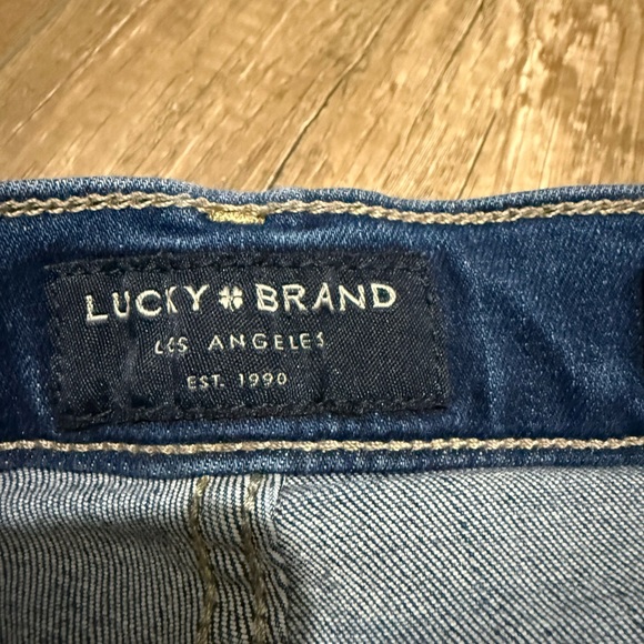 Lucky Brand Dark Blue Distressed Skinny Jeans Women’s Size 25 A - Picture 5 of 5